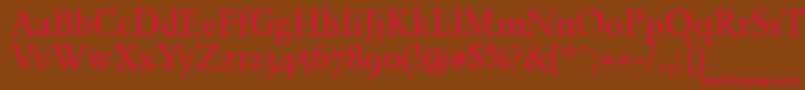 Dayrom Font – Red Fonts on Brown Background