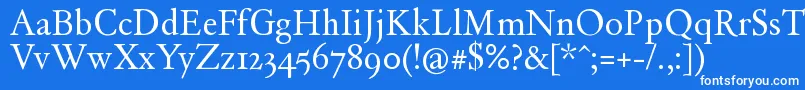 Dayrom Font – White Fonts on Blue Background