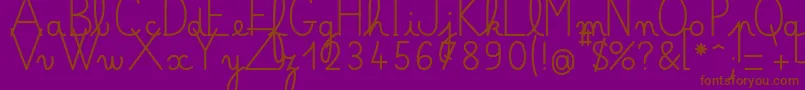 Подробнее о шрифте Bellealluregsgras Шрифт Bellealluregsgras – коричневые шрифты на фиолетовом фоне