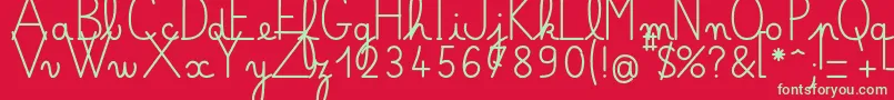 Bellealluregsgras Font – Green Fonts on Red Background