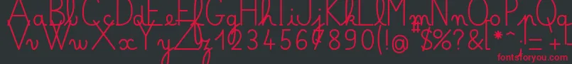 フォントBellealluregsgras – 黒い背景に赤い文字