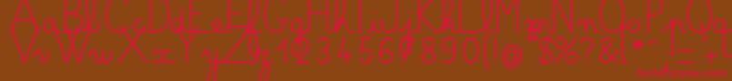 Bellealluregsgras Font – Red Fonts on Brown Background