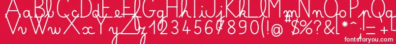 Bellealluregsgras Font – White Fonts on Red Background