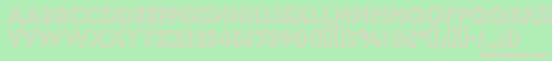 GillSansShadowed Font – Pink Fonts on Green Background