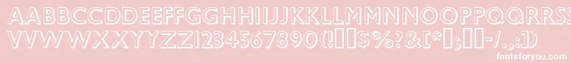 GillSansShadowed Font – White Fonts on Pink Background