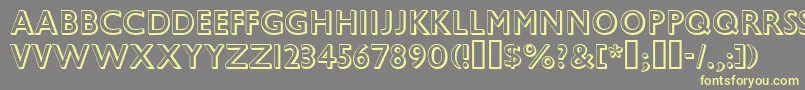 GillSansShadowed Font – Yellow Fonts on Gray Background