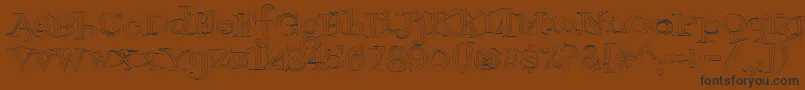 Fontdinerdotcomjazzlight Font – Black Fonts on Brown Background