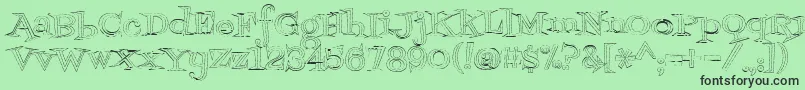 Fontdinerdotcomjazzlight Font – Black Fonts on Green Background