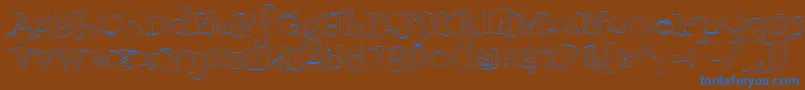 Fontdinerdotcomjazzlight Font – Blue Fonts on Brown Background