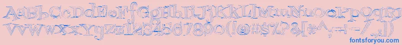 Fontdinerdotcomjazzlight Font – Blue Fonts on Pink Background