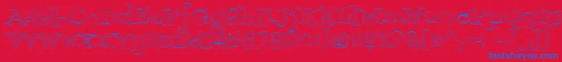 Fontdinerdotcomjazzlight Font – Blue Fonts on Red Background