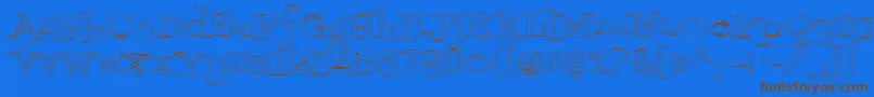Fontdinerdotcomjazzlight Font – Brown Fonts on Blue Background
