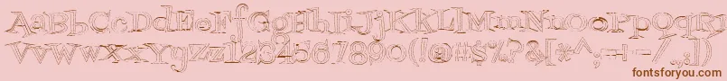 Fontdinerdotcomjazzlight Font – Brown Fonts on Pink Background