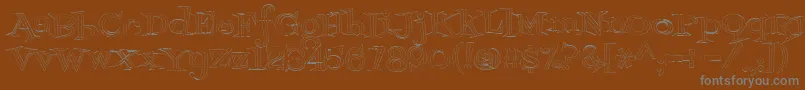 Fontdinerdotcomjazzlight Font – Gray Fonts on Brown Background