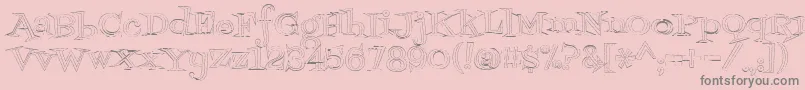 Fontdinerdotcomjazzlight Font – Gray Fonts on Pink Background