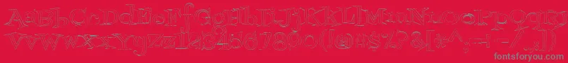 Шрифт Fontdinerdotcomjazzlight – серые шрифты на красном фоне