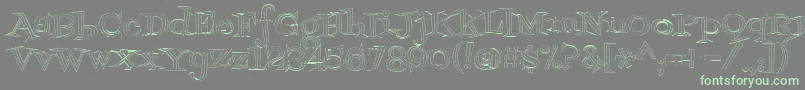 Fontdinerdotcomjazzlight Font – Green Fonts on Gray Background