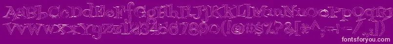 Fontdinerdotcomjazzlight Font – Pink Fonts on Purple Background