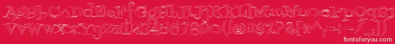 Fontdinerdotcomjazzlight Font – Pink Fonts on Red Background