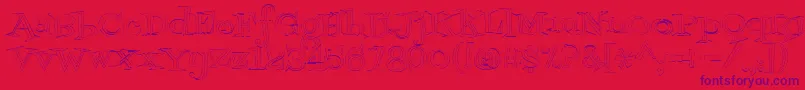 Fontdinerdotcomjazzlight Font – Purple Fonts on Red Background