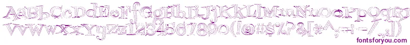 フォントFontdinerdotcomjazzlight – 紫色のフォント