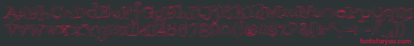 Fontdinerdotcomjazzlight Font – Red Fonts on Black Background