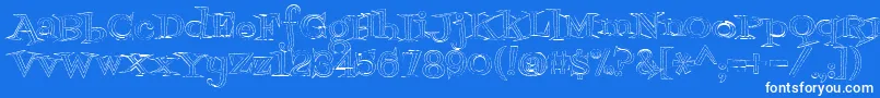 Fontdinerdotcomjazzlight Font – White Fonts on Blue Background