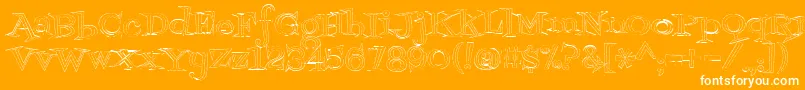 Fontdinerdotcomjazzlight Font – White Fonts on Orange Background