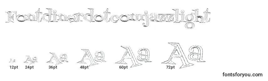 Größen der Schriftart Fontdinerdotcomjazzlight