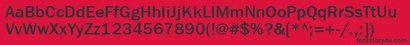 Franklingothmediumctt Font – Black Fonts on Red Background