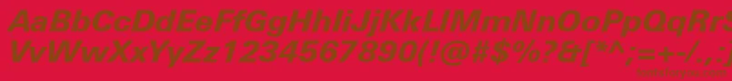 Más sobre la fuente UniversNextProHeavyItalic fuente UniversNextProHeavyItalic – Fuentes Marrones Sobre Fondo Rojo