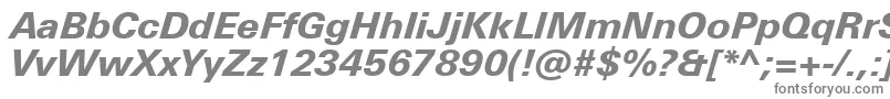 UniversNextProHeavyItalic-fontti – harmaat fontit