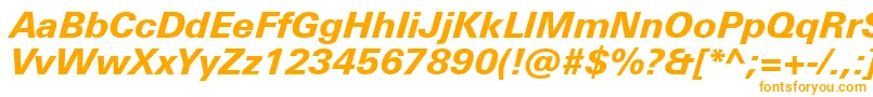 フォントUniversNextProHeavyItalic – オレンジのフォント