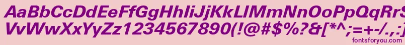 fuente UniversNextProHeavyItalic – Fuentes Moradas Sobre Fondo Rosa