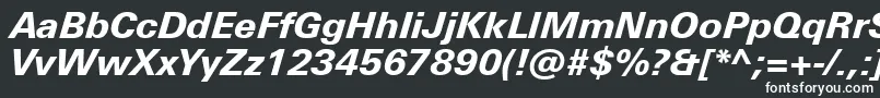 UniversNextProHeavyItalic Font – White Fonts
