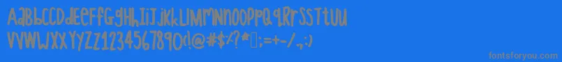 Saiba mais sobre a fonte Thisfontlookslikegiraffe Fonte Thisfontlookslikegiraffe – fontes cinzas em um fundo azul