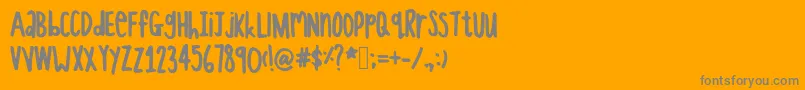 Thisfontlookslikegiraffe-Schriftart – Graue Schriften auf orangefarbenem Hintergrund