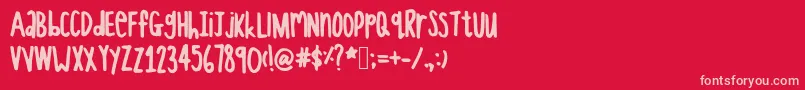Thisfontlookslikegiraffe Font – Pink Fonts on Red Background