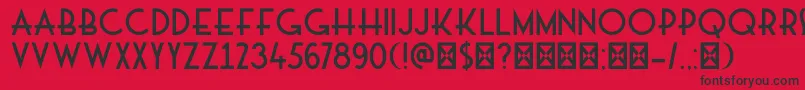 DkMajolica Font – Black Fonts on Red Background