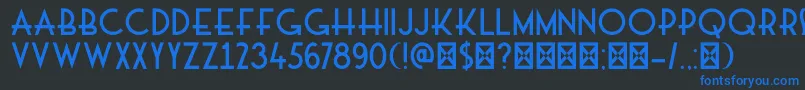 DkMajolica Font – Blue Fonts on Black Background