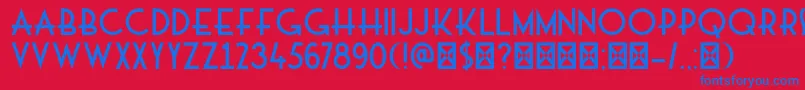 DkMajolica Font – Blue Fonts on Red Background