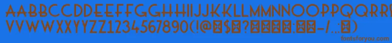 Шрифт DkMajolica – коричневые шрифты на синем фоне