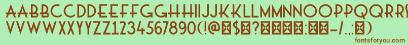 DkMajolica Font – Brown Fonts on Green Background