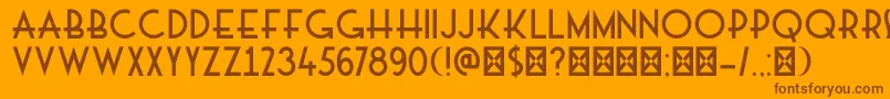 DkMajolica Font – Brown Fonts on Orange Background