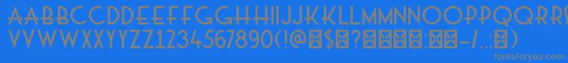 DkMajolica Font – Gray Fonts on Blue Background
