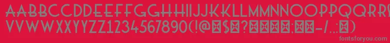 DkMajolica Font – Gray Fonts on Red Background