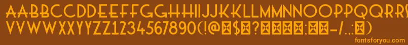 DkMajolica Font – Orange Fonts on Brown Background