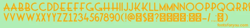 DkMajolica Font – Orange Fonts on Green Background