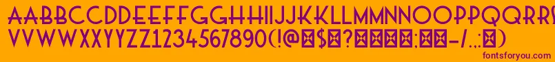 DkMajolica Font – Purple Fonts on Orange Background