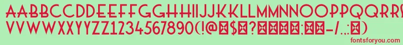 DkMajolica Font – Red Fonts on Green Background